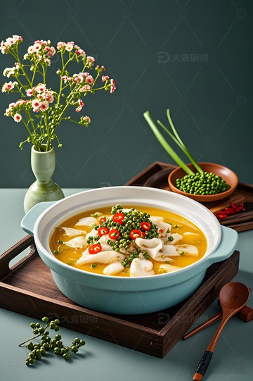 美食藤椒鱼摄影图1