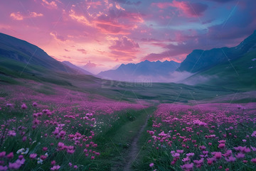 野外漫山遍野的山花