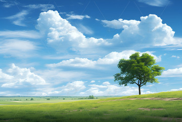 草原上的一颗孤树