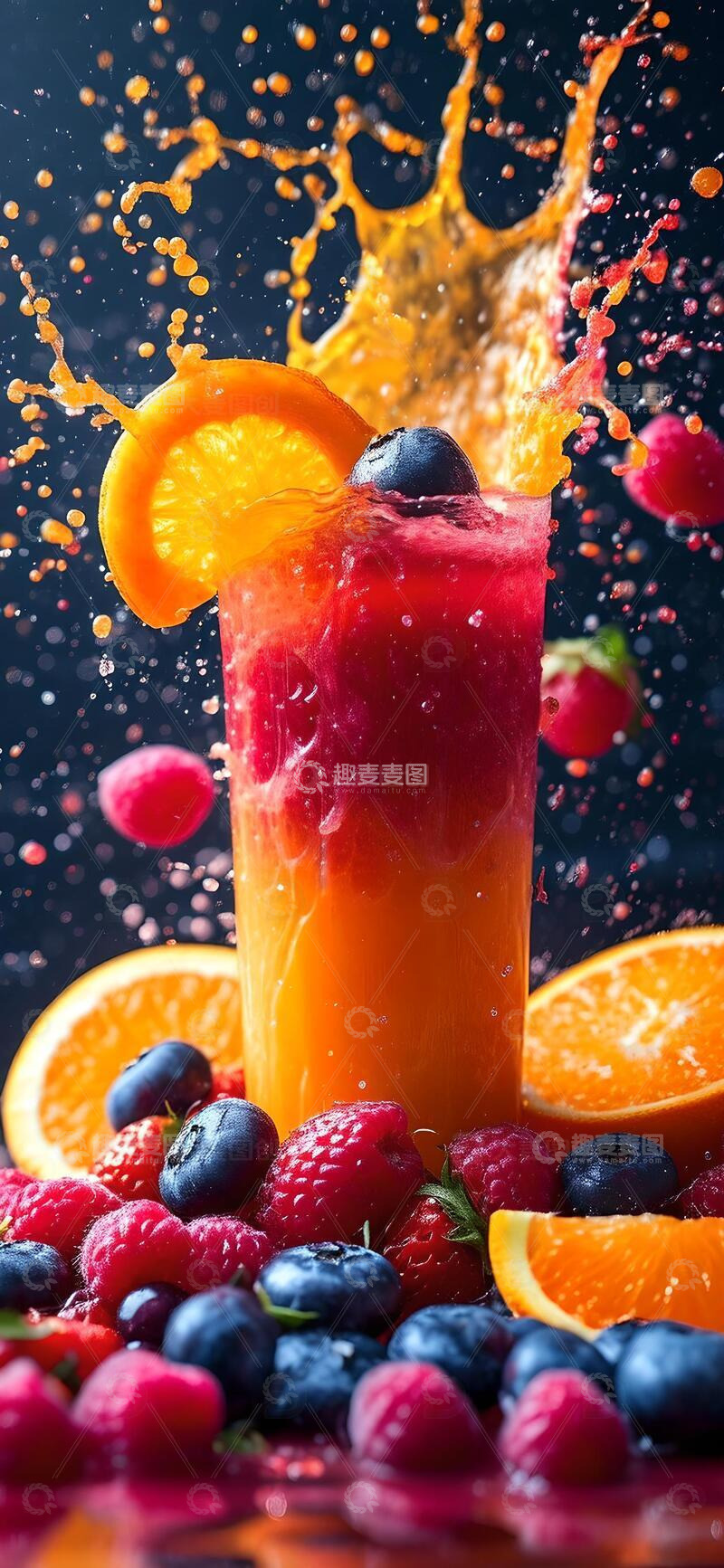 高清大图下载【趣麦麦图】水果果汁摄影背景图