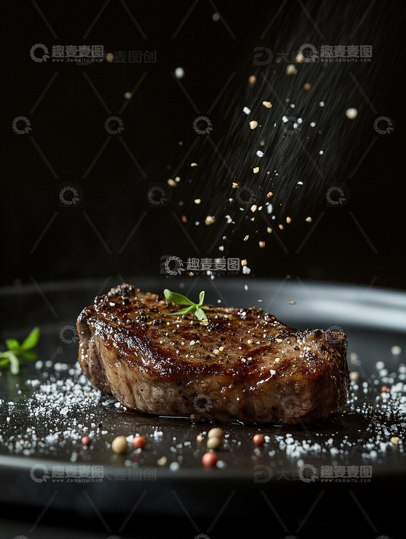 高清大图下载【趣麦麦图】美味多汁的牛排