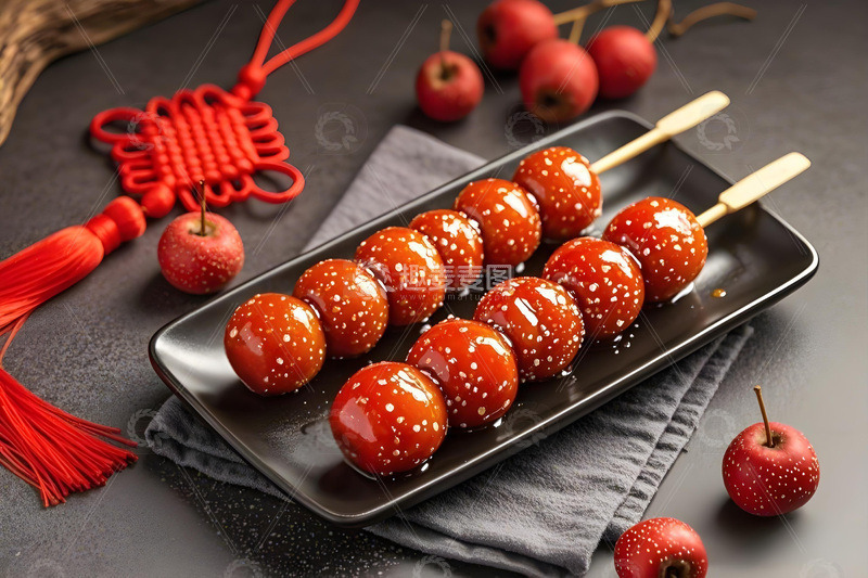 高清大图下载【趣麦麦图】春节冬季糖葫芦小吃摄影图1