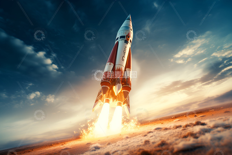 高清大图下载【趣麦麦图】火箭发射升空