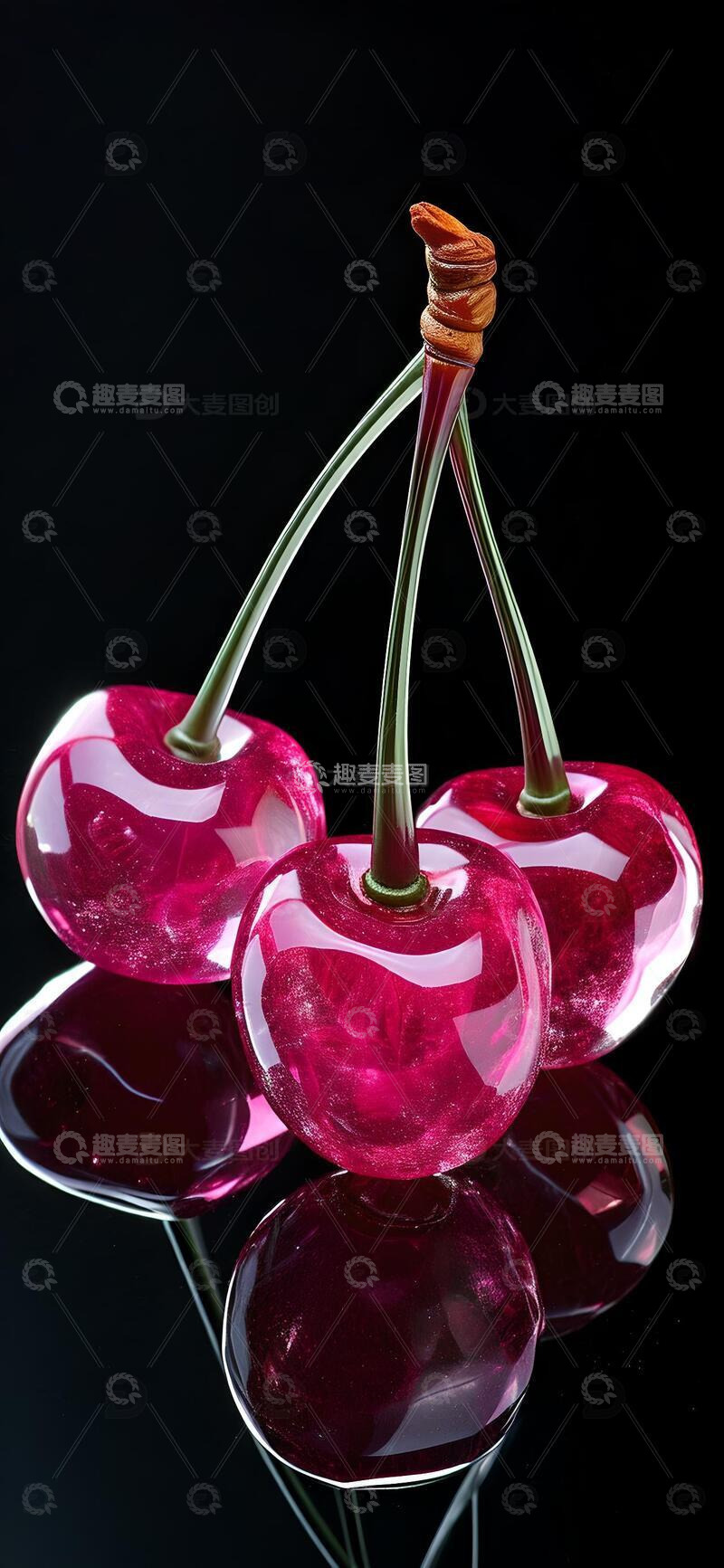 高清大图下载【趣麦麦图】水晶樱桃摄影素材