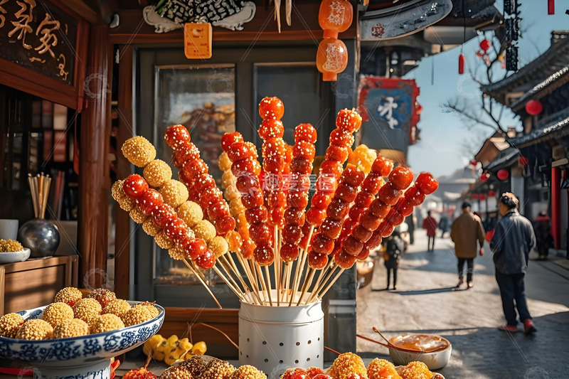 高清大图下载【趣麦麦图】春节冬季糖葫芦小吃摄影图4