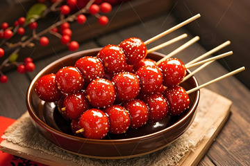 春节冬季糖葫芦小吃摄影图2