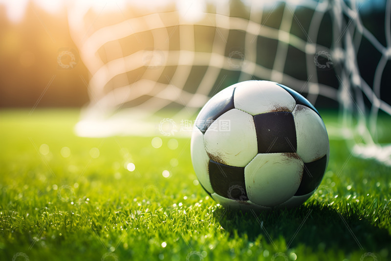高清大图下载【趣麦麦图】足球场上的足球