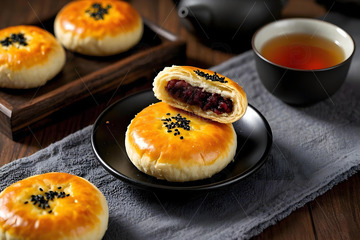 老婆饼中式糕点摄影图3