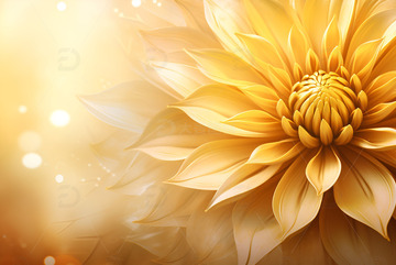 金色的菊花特写摄影