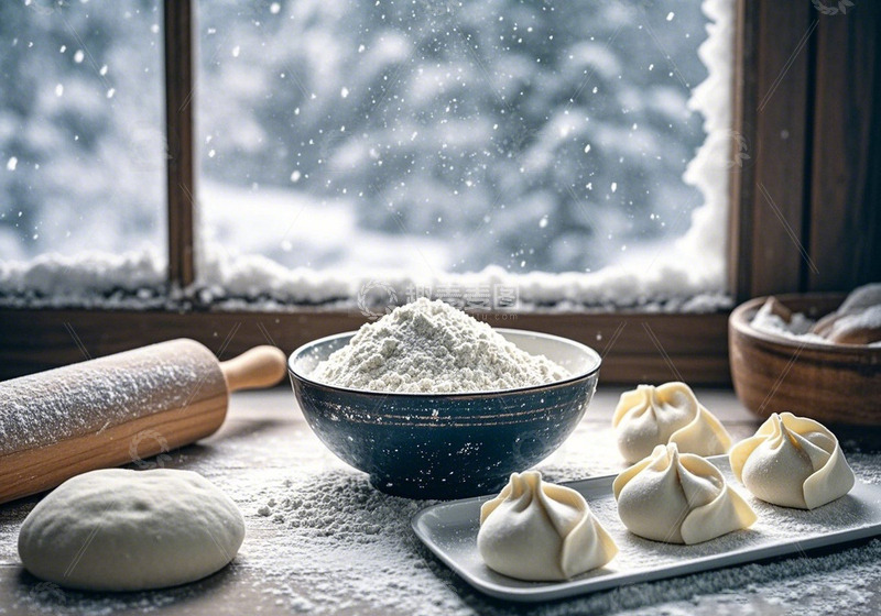 高清大图下载【趣麦麦图】冬至饺子 除夕年夜饺子1