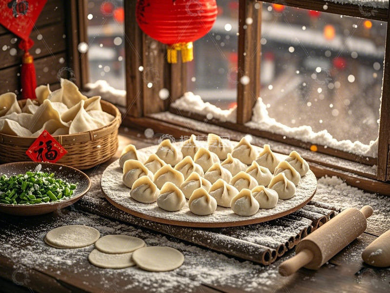 高清大图下载【趣麦麦图】冬至饺子 除夕年夜饺子2