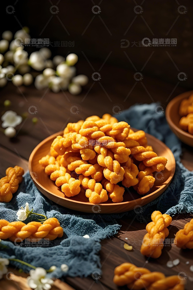 高清大图下载【趣麦麦图】小麻花，麻花，小吃摄影2