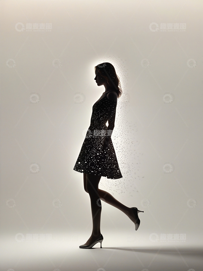 高清大图下载【趣麦麦图】女性的剪影光影妇女节素材6