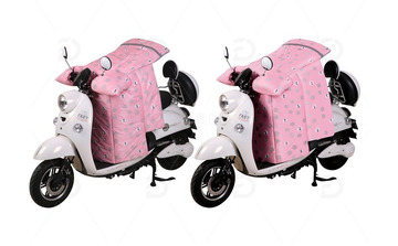 高清免扣已修图浅色电动车挡风被