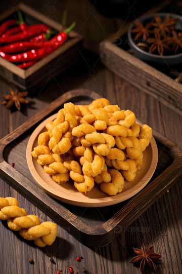 小麻花，麻花，小吃摄影