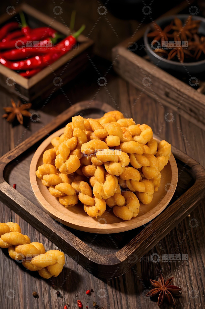 高清大图下载【趣麦麦图】小麻花，麻花，小吃摄影