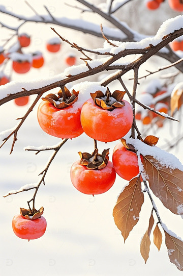 冬天柿子大寒小寒大雪