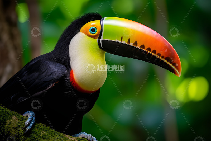 高清大图下载【趣麦麦图】热带大嘴鸟高清摄影1
