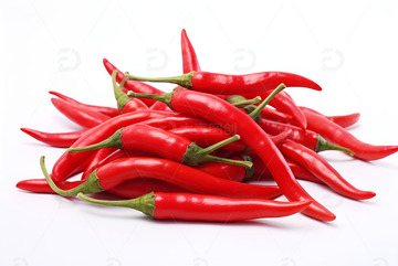 一堆红色的辣椒