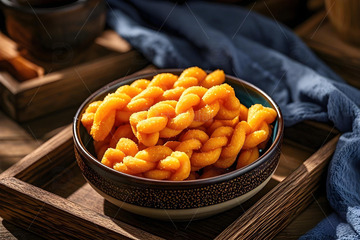 小麻花中式小吃摄影图3