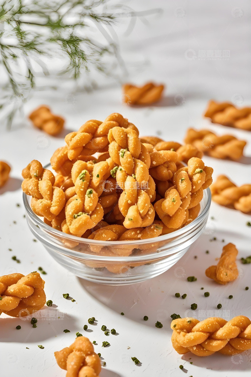 高清大图下载【趣麦麦图】小麻花中式小吃摄影图