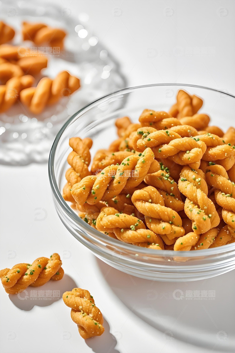 高清大图下载【趣麦麦图】小麻花中式小吃摄影图1