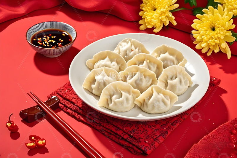 高清大图下载【趣麦麦图】春节冬至立冬节气饺子美食摄影1
