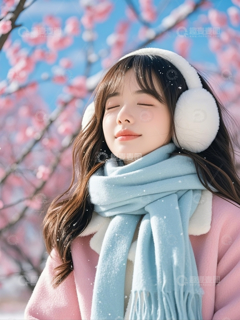 冬季大雪人物女孩