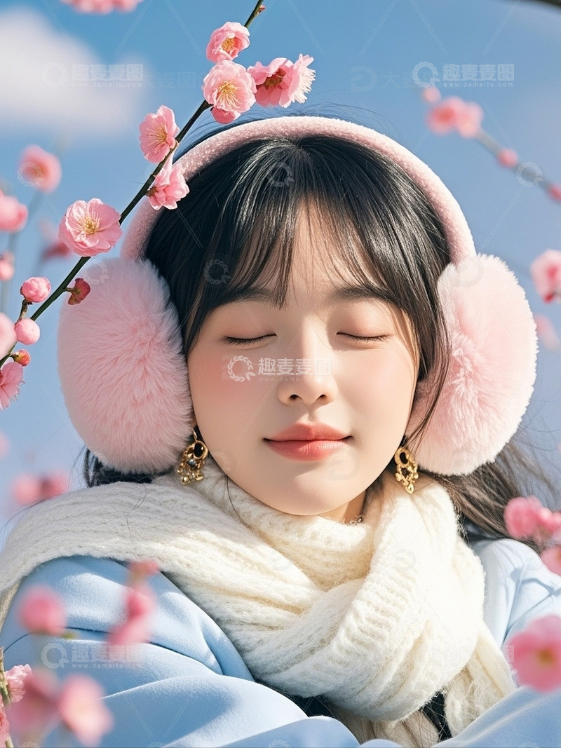 冬季大雪人物女孩3