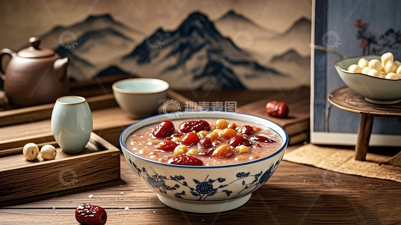 高清大图下载【趣麦麦图】腊八粥 养生粥 八宝粥1