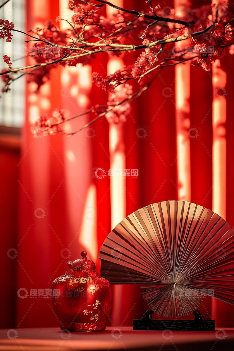 高清大图下载【趣麦麦图】春节新年梅花红色摄影图3