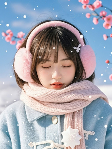 冬季大雪人物女孩1