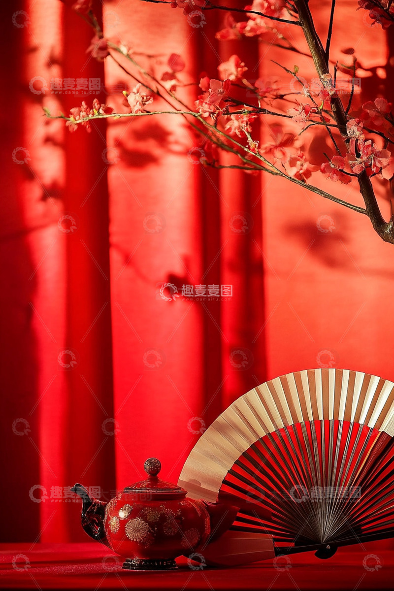 高清大图下载【趣麦麦图】春节新年梅花红色摄影图4