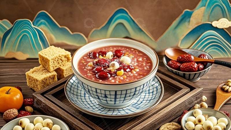 高清大图下载【趣麦麦图】八宝粥 腊八粥1