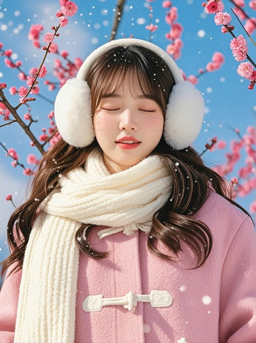 冬季大雪人物女孩2