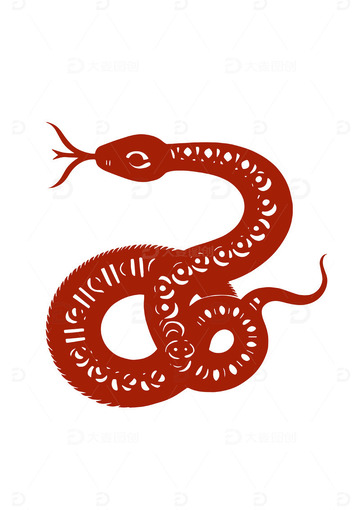 蛇年剪纸免扣