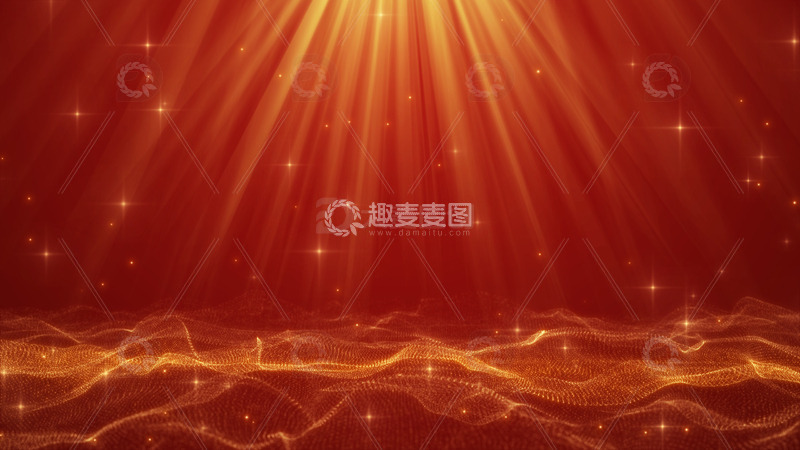 源文件下载【趣麦麦图】金色光线粒子企业晚会年会新年背景