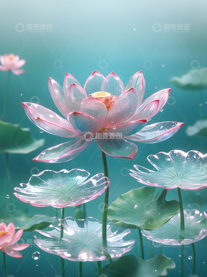 高清大图下载【趣麦麦图】晶莹剔透的荷花