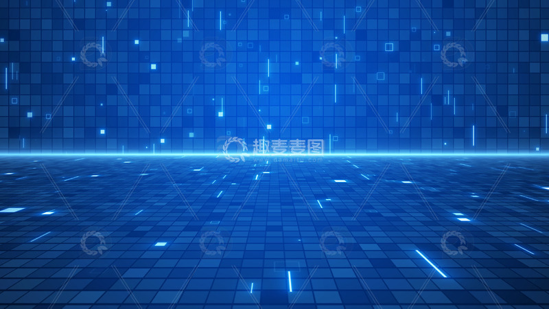 科技方框线条企业活动蓝色背景