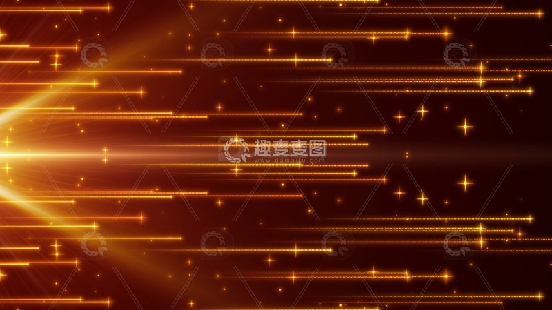 源文件下载【趣麦麦图】金色流星粒子光线新年背景