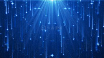 蓝色流星雨光线晚会舞台背景