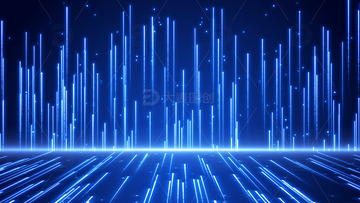 蓝色光线颁奖晚会年会舞台背景