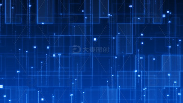 科技网格数据数字线条蓝色背景