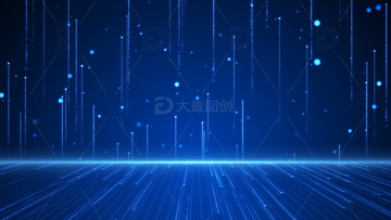 信息科技互联网蓝色背景