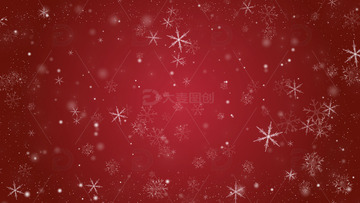 圣诞雪花下雪粒子背景