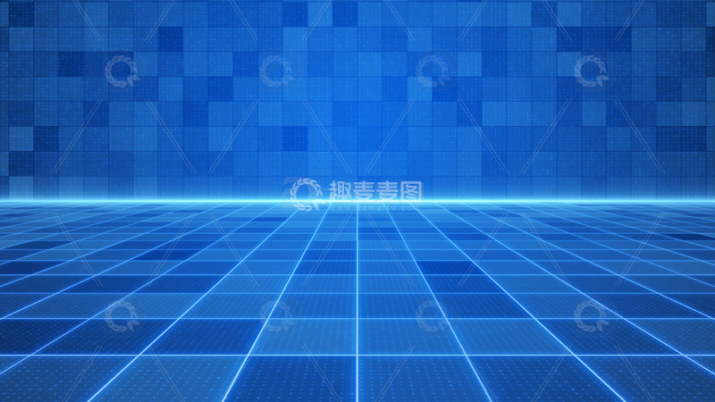 科技网格公司活动企业蓝色背景