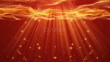 金色光线粒子晚会年会背景