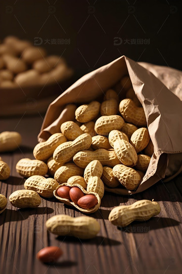 花生静物坚果美食摄影图