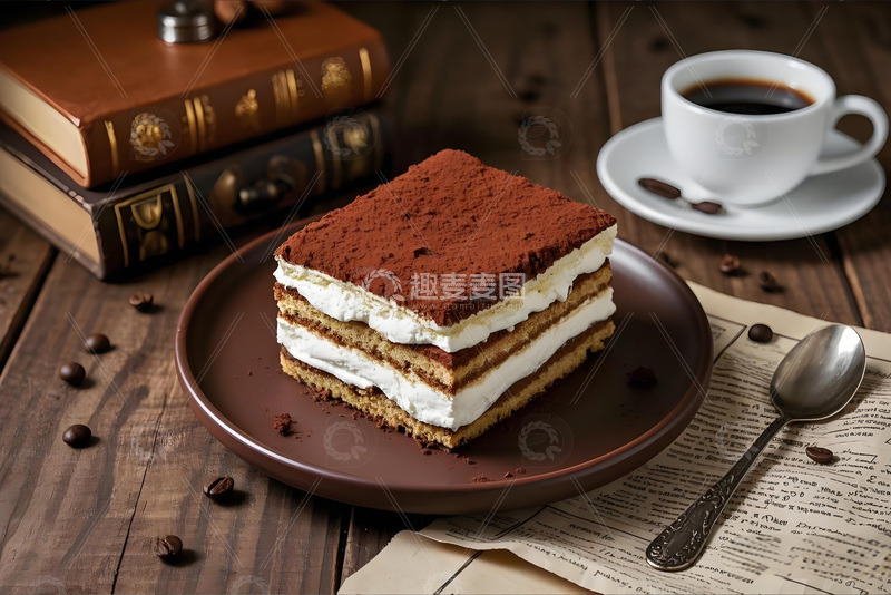高清大图下载【趣麦麦图】西式甜点提拉米苏蛋糕摄影图2