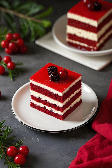 甜点摄影红丝绒蛋糕摄影